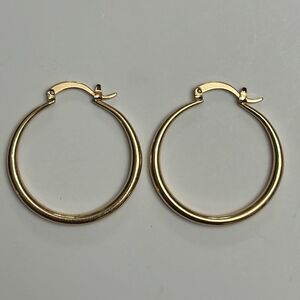 Gold Tone Fashion Hoops 1.25”